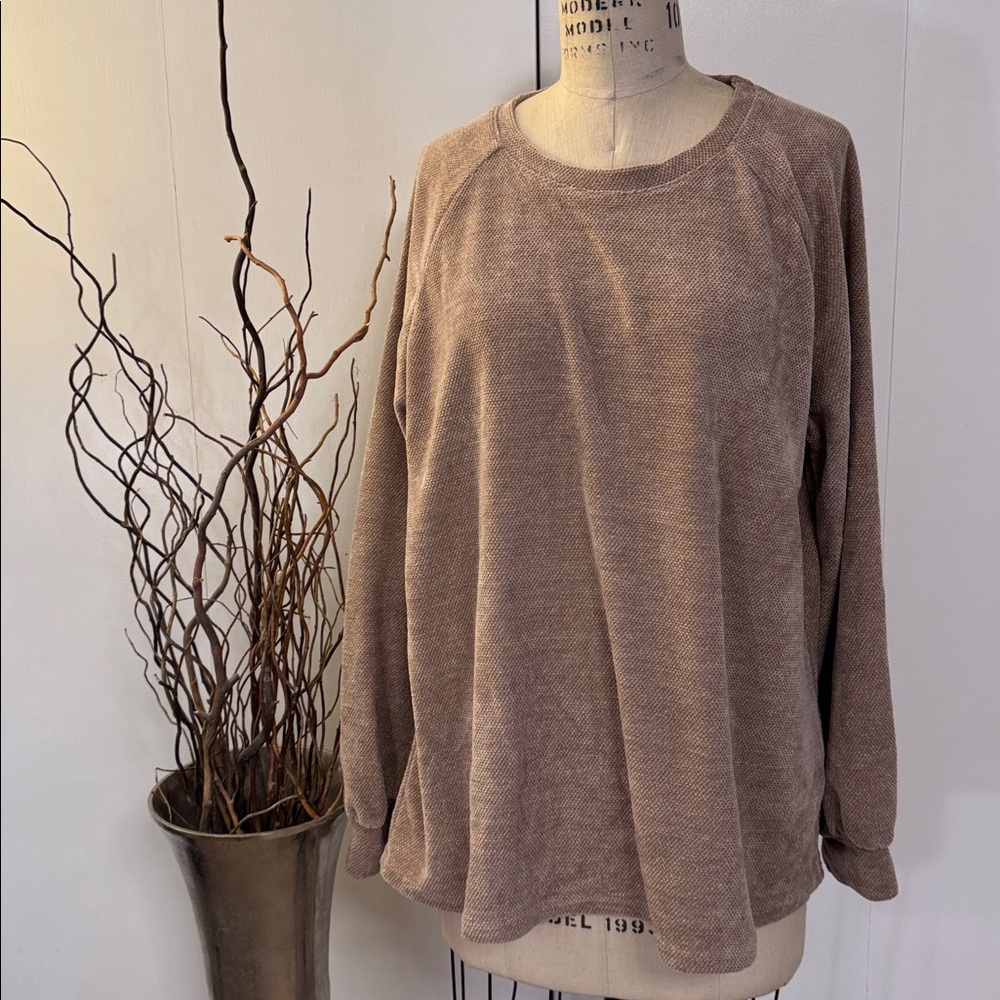 Cozy Tan Crew Neck Sweater